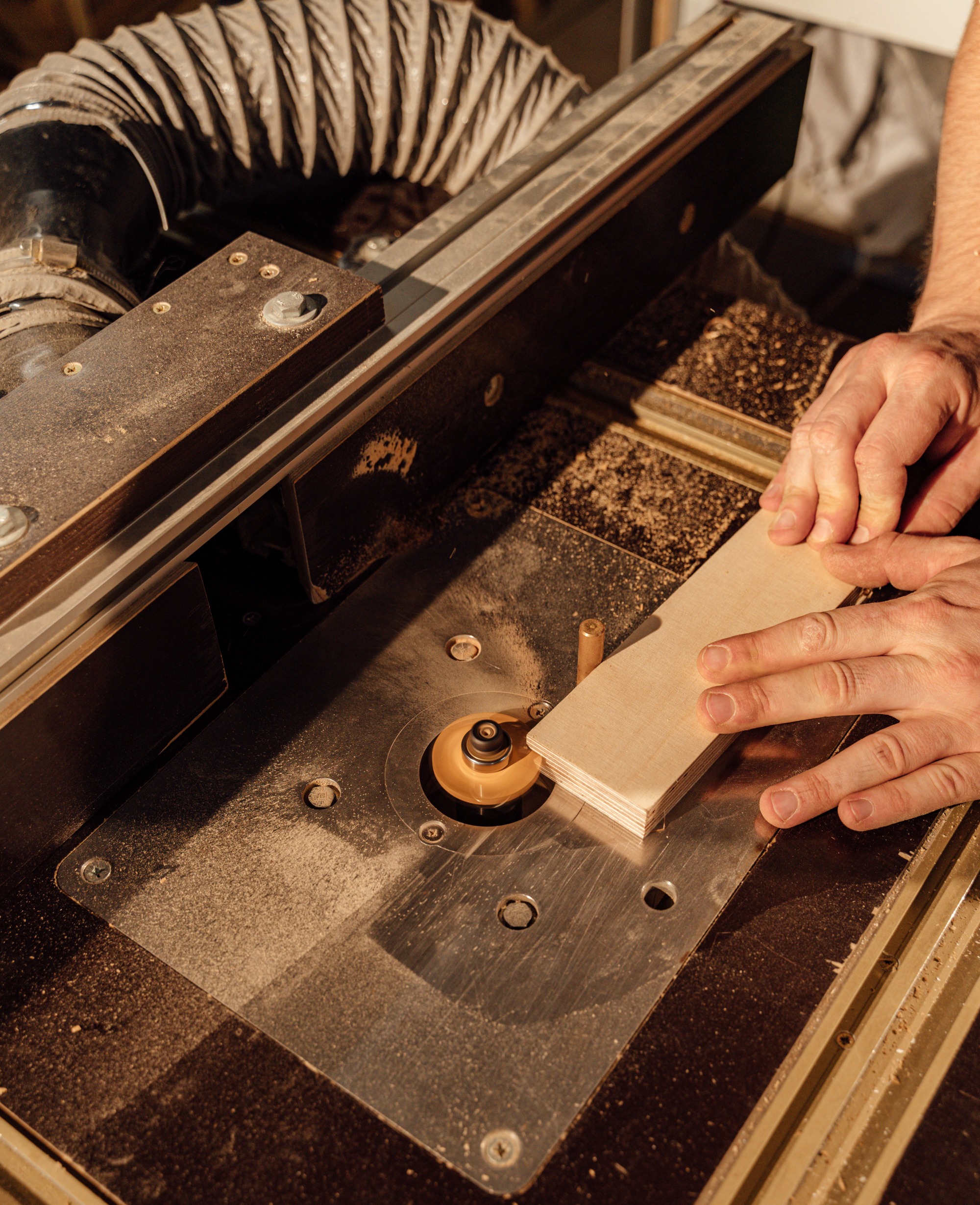 CNC router fabricating cabinet parts at Tech 2000 Woodworks
