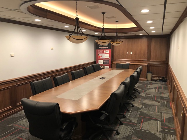Conference room credenza and wall millwork in a professional office (portfolio image 2)