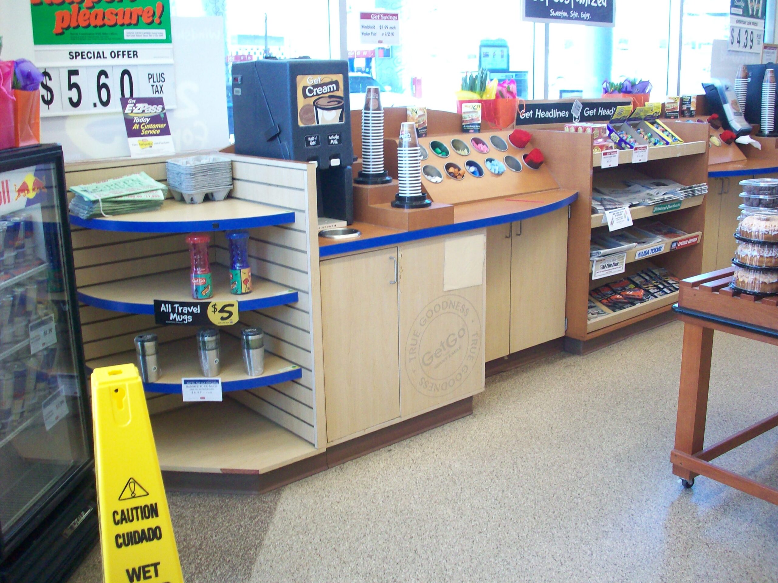 Storefront wall display millwork with integrated shelving (portfolio image 6)