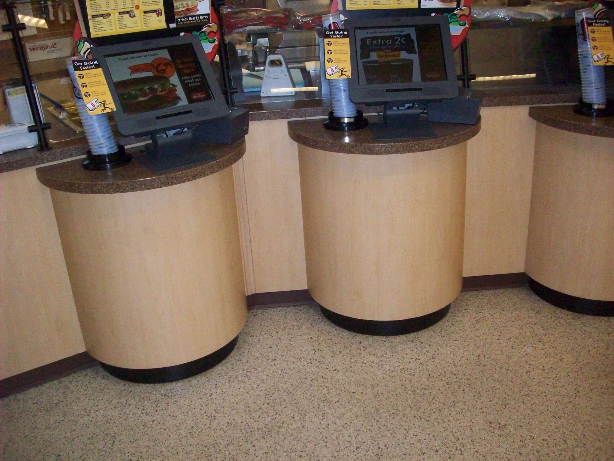 Storefront wall display millwork with integrated shelving (portfolio image 10)