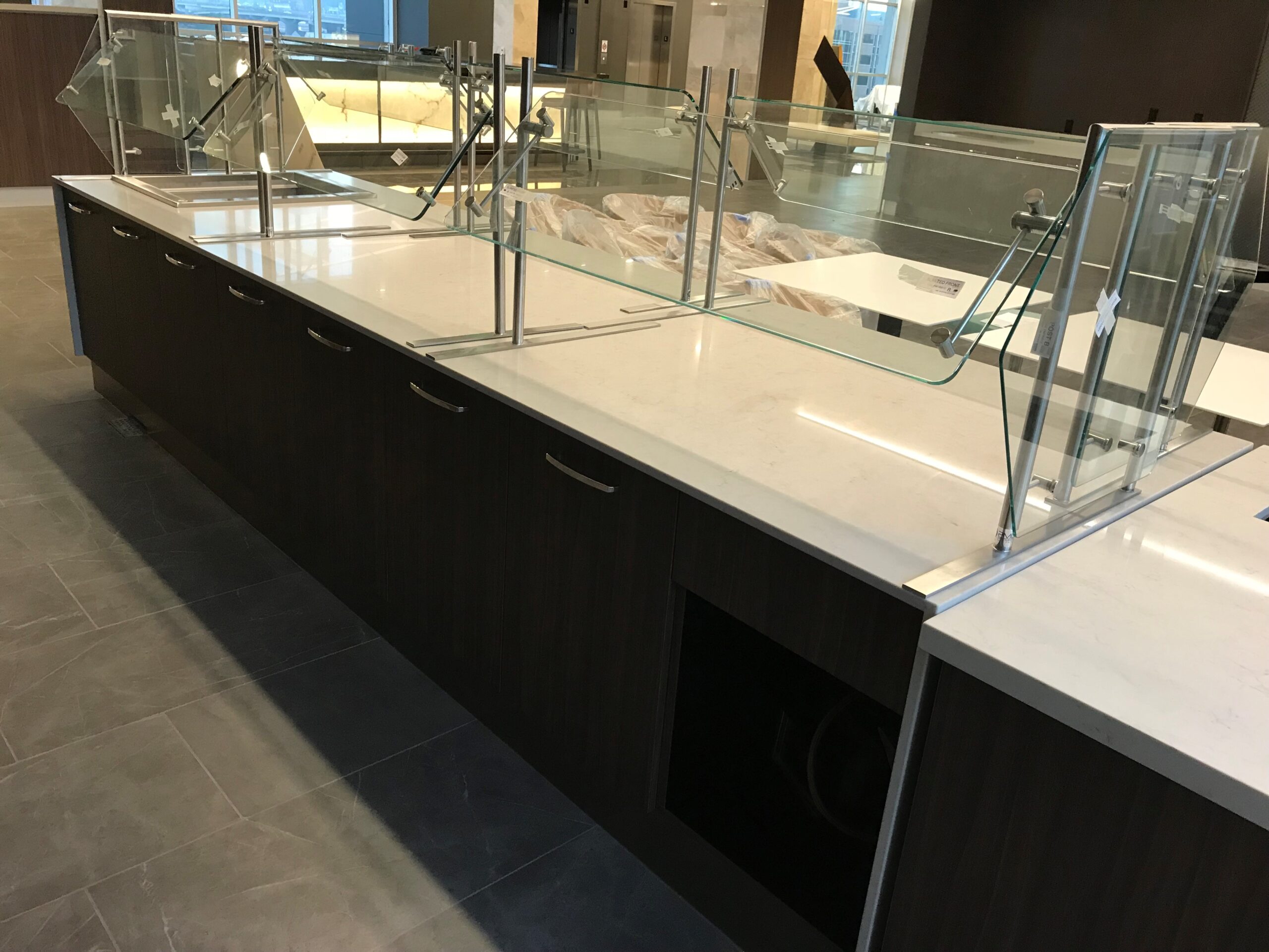 Apartment amenity space millwork with coffee bar and storage cabinets (portfolio image 23)