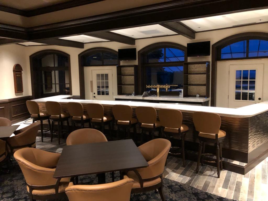 Restaurant bar and service counter millwork